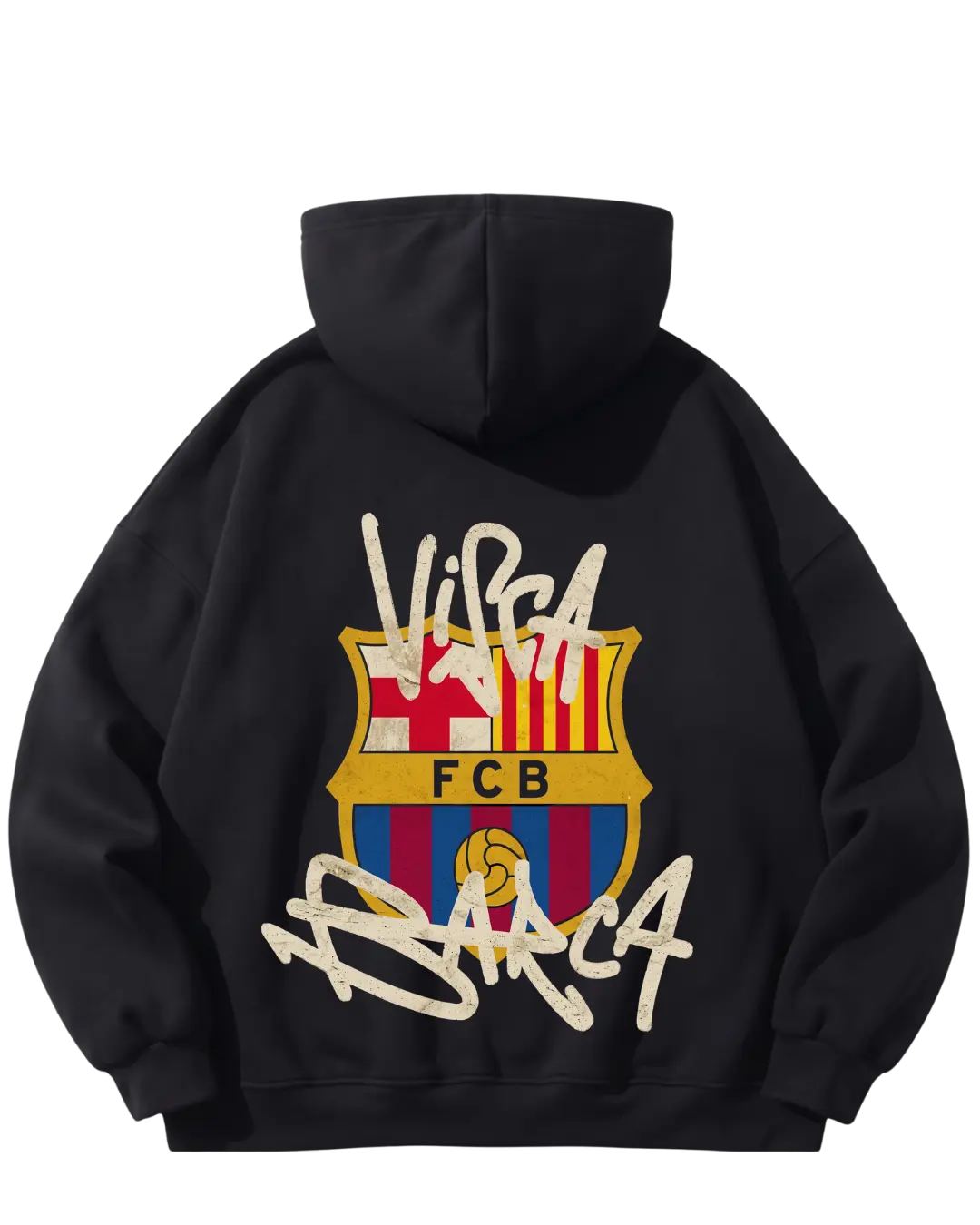 Barcelona Black Poster Hoodie