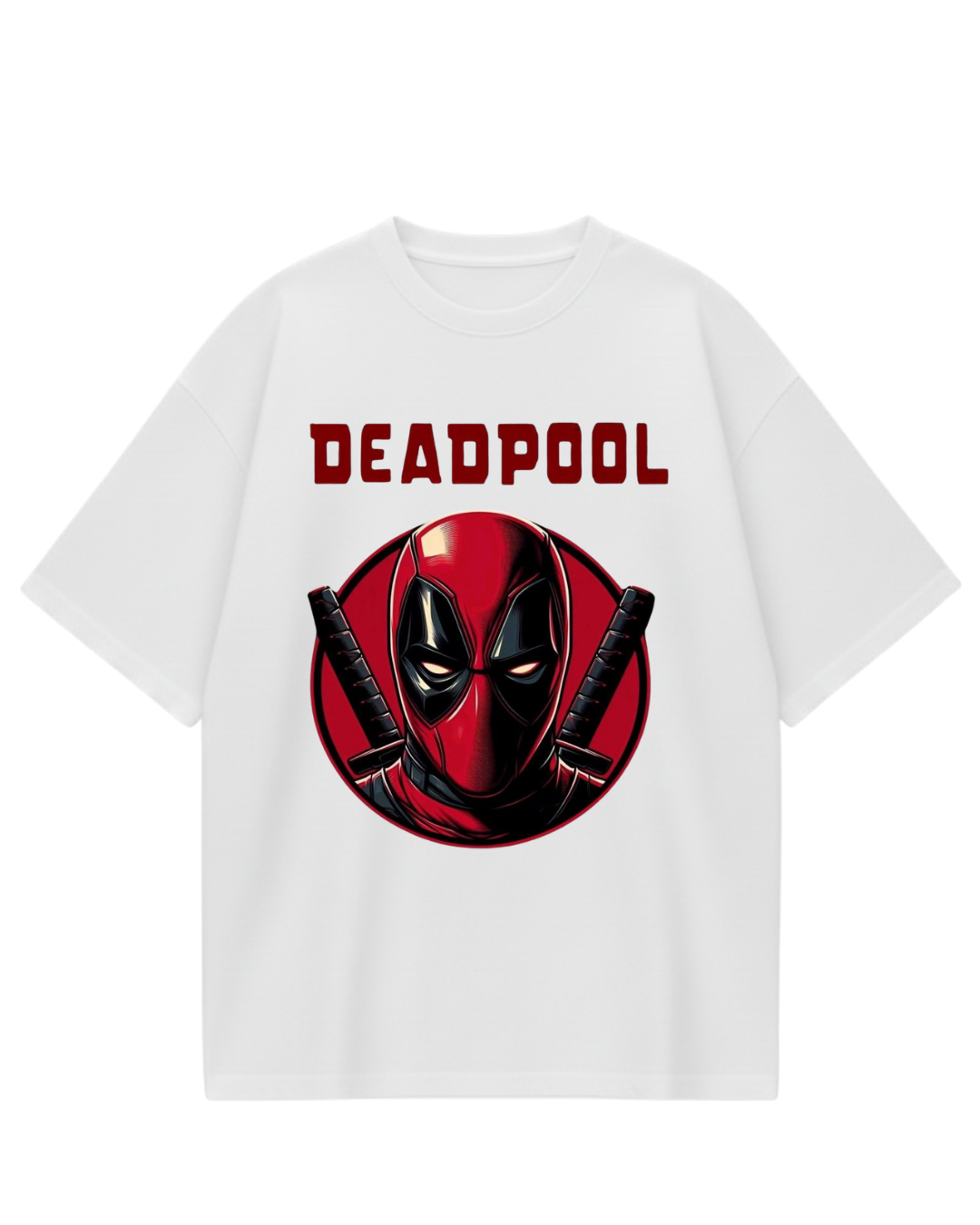 Deadpool White Oversized Tee