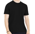 Plain Black Half Sleeves Tee