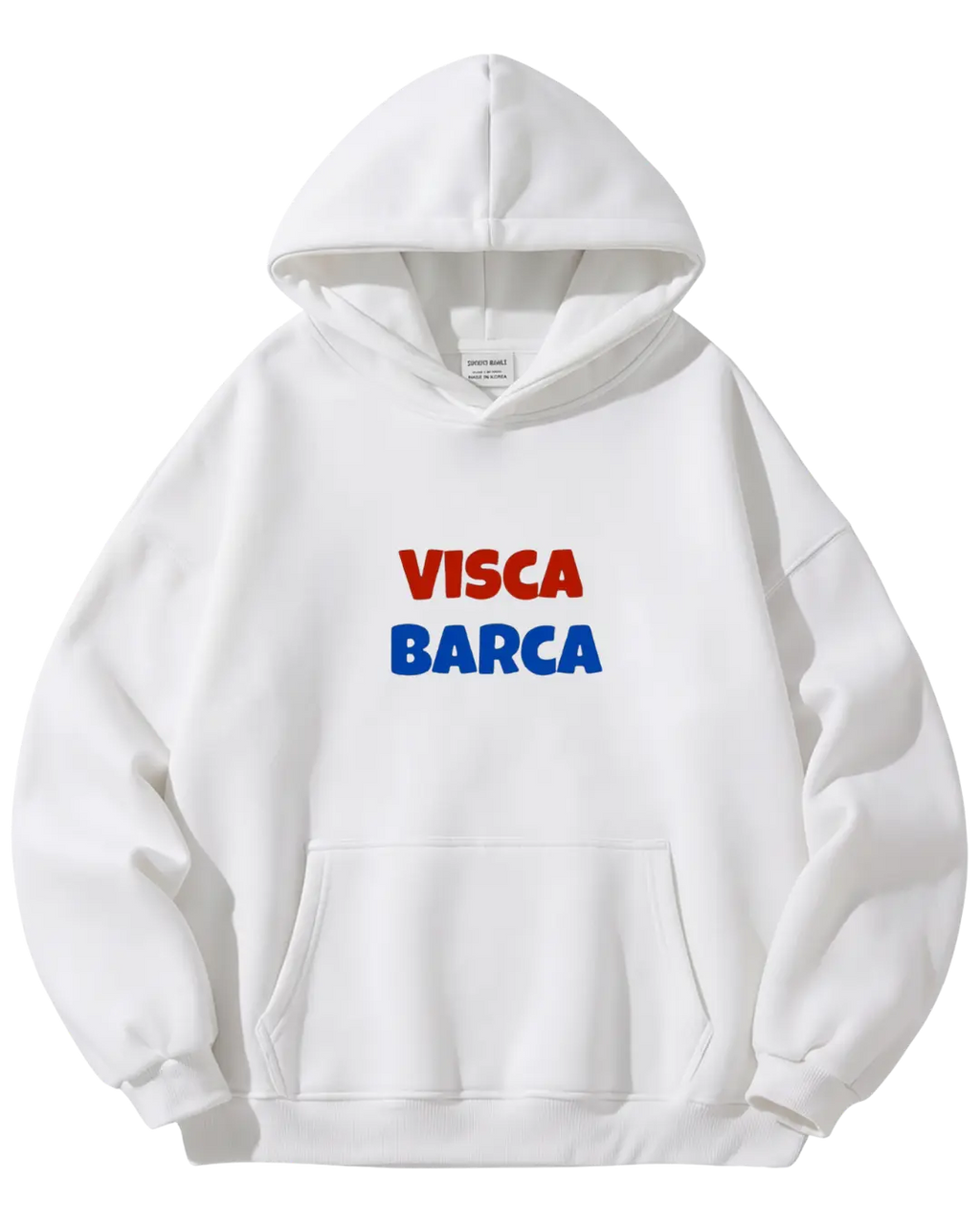 Barcelona White Poster Hoodie