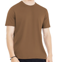 Plain Coffe Half Sleeves Tee