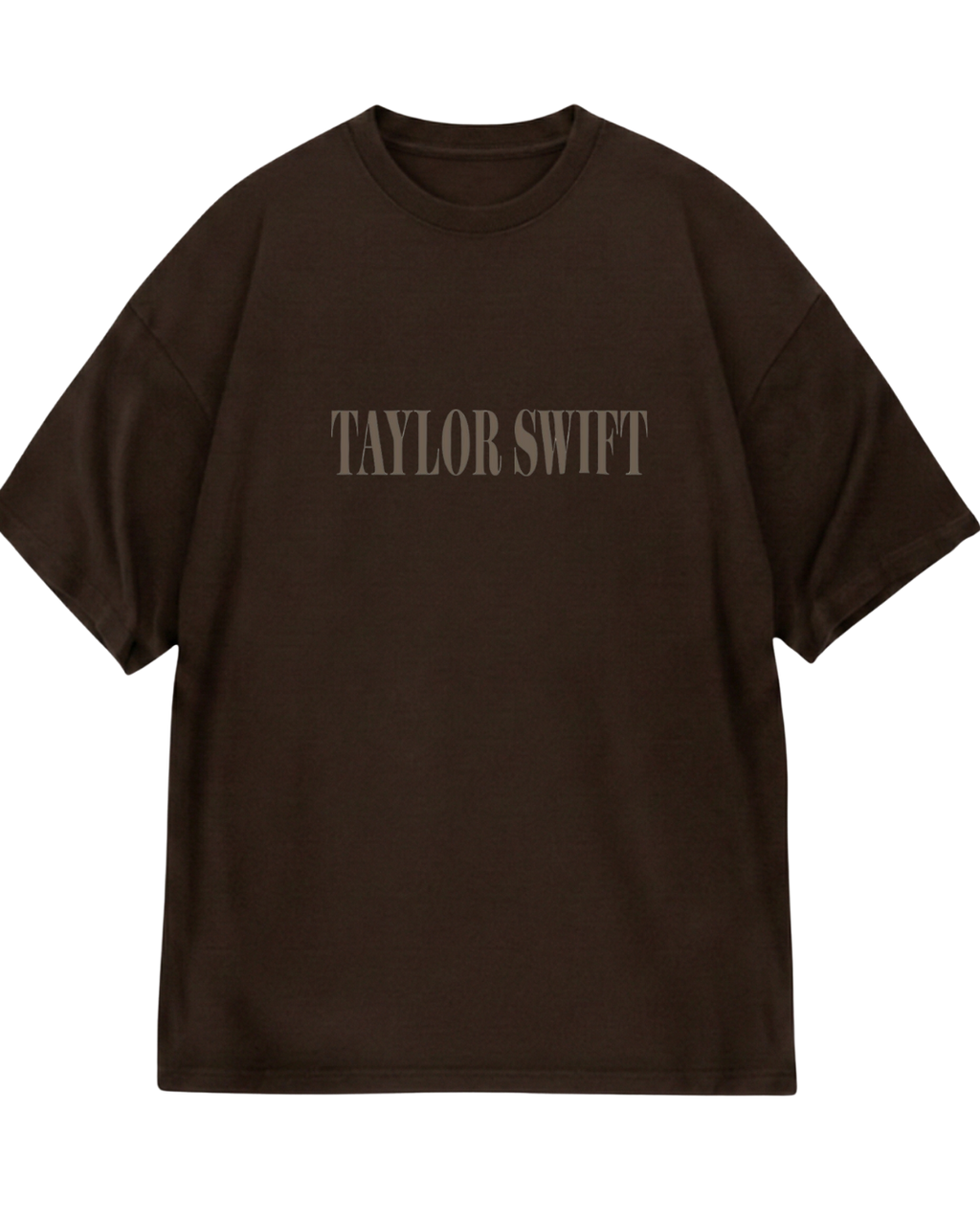 Taylor Swift Evermore Design Brown Oversized Tee
