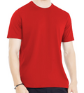 Plain Red Half Sleeves Tee