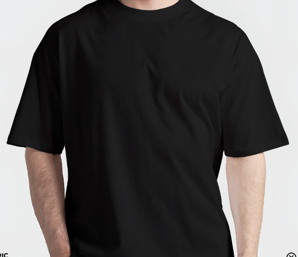 Plain Black Shoulder Oversized Tee