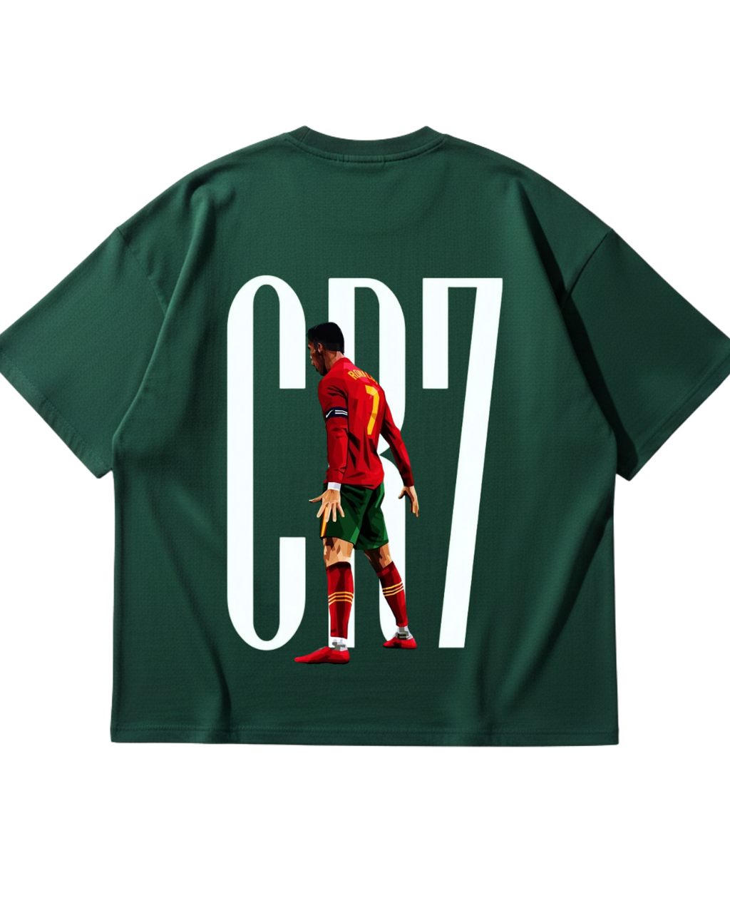 Portugal Ronaldo Green Oversized Tee