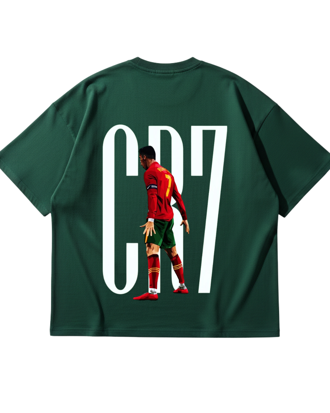 Portugal Ronaldo Green Oversized Tee