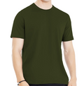 Plain Olive Half Sleeves Tee