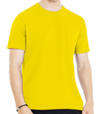 Plain Yellow Half Sleeves Tee