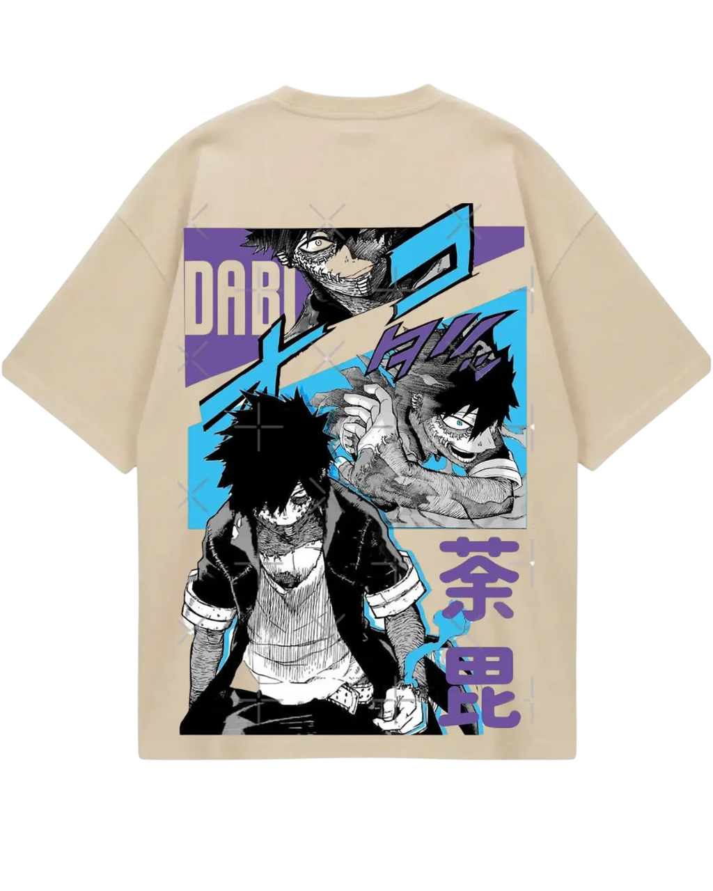 My Hero Academia Dabi Beige Oversized Tee