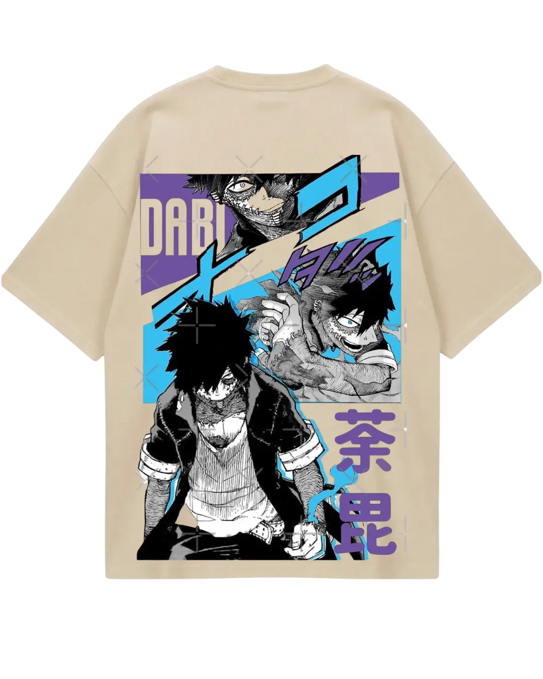 My Hero Academia Dabi Beige Oversized Tee