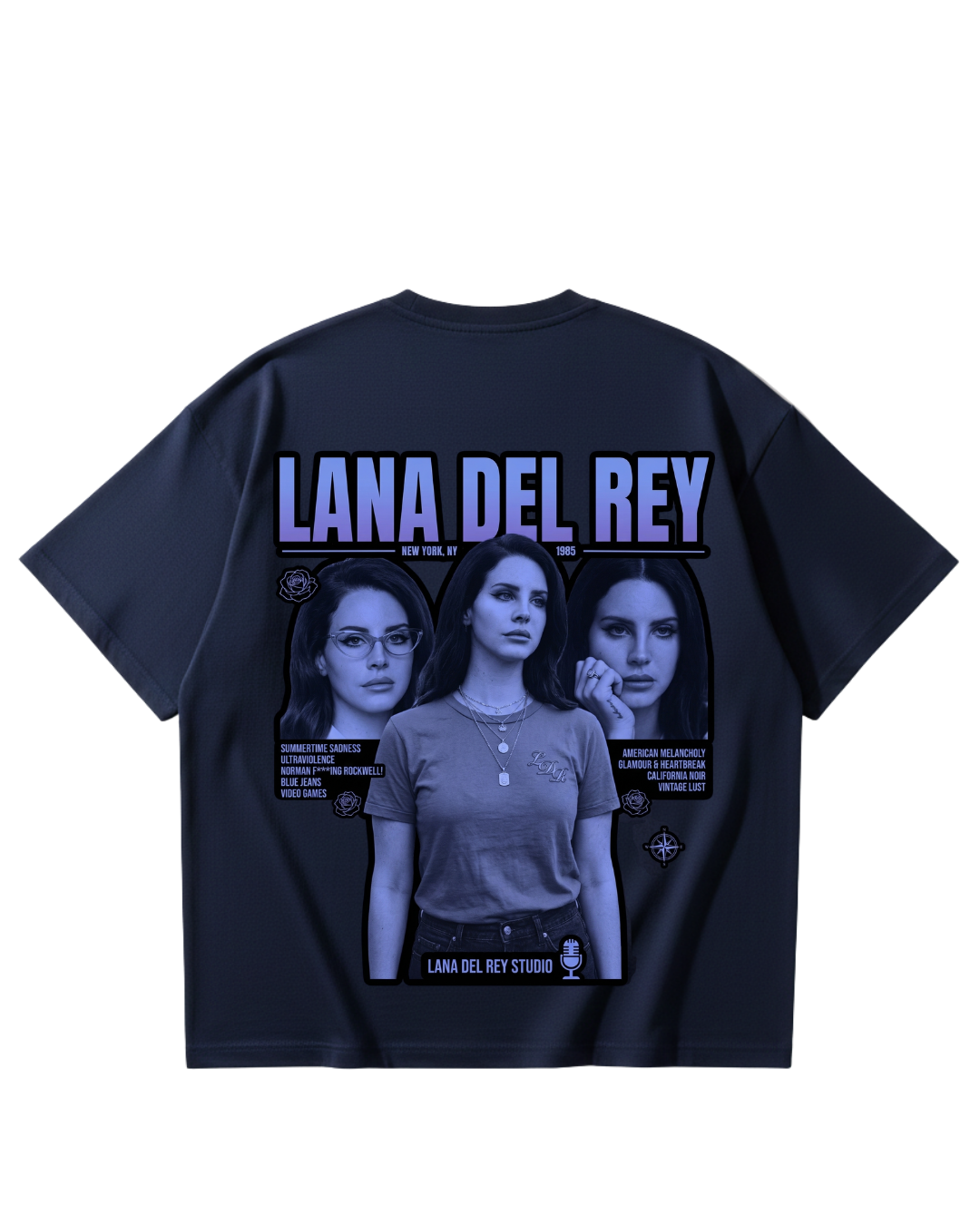 Lana Del Rey Blue Oversized Tee