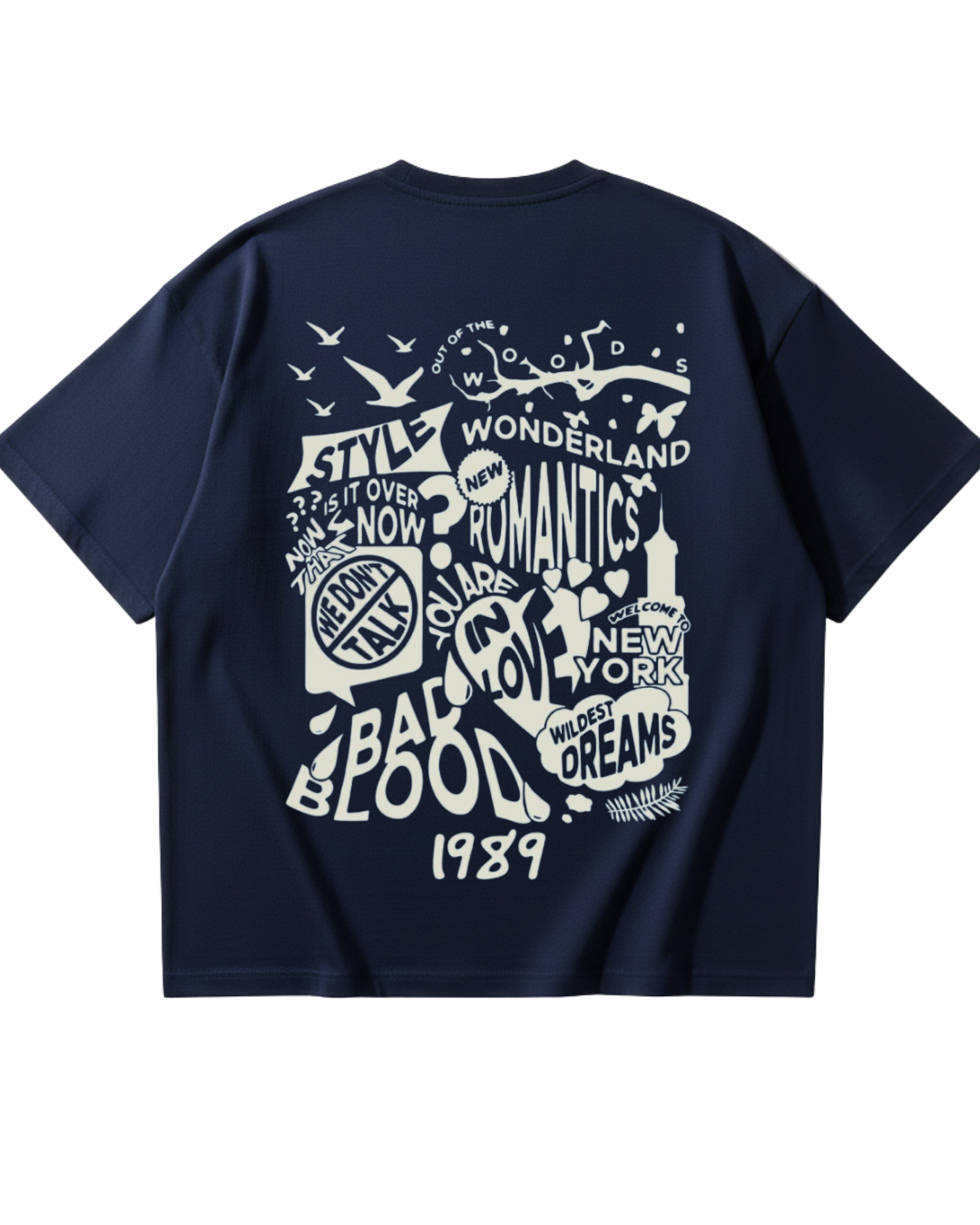 Taylor Swift 1989 Blue Oversized Tee