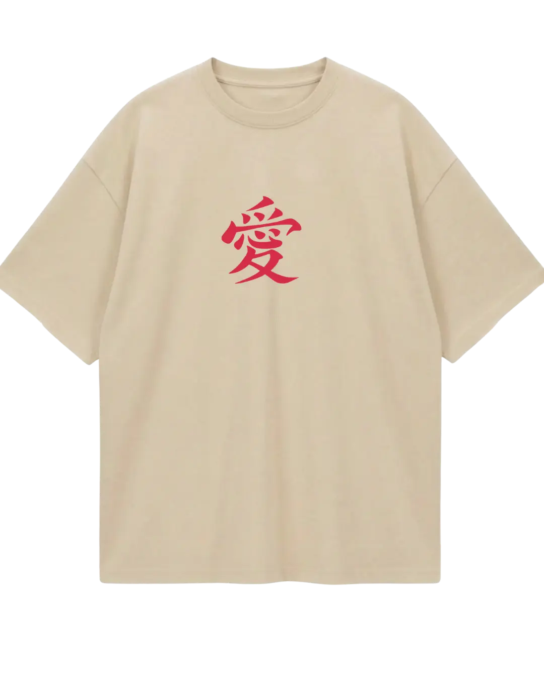 Naruto Gaara Beige Oversized Tee