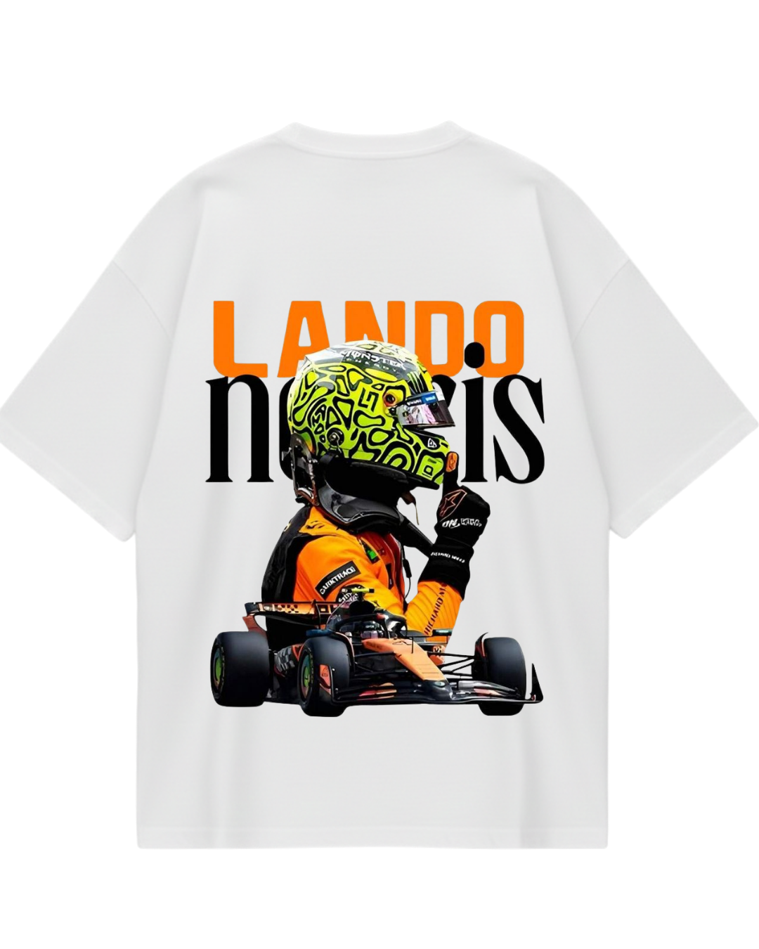 Lando Norris White Oversized Tee