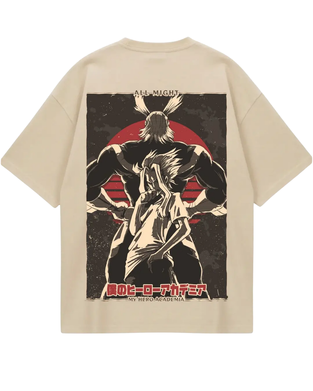 My Hero Academia Mighty Beige Oversized Tee