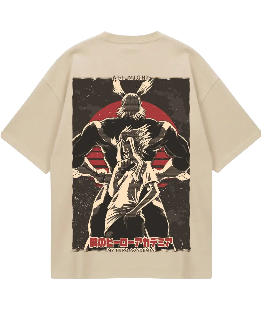 My Hero Academia Mighty Beige Oversized Tee