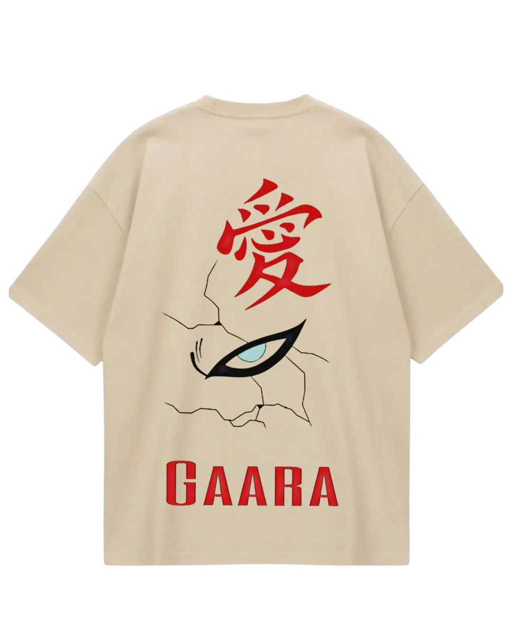 Naruto Gaara Beige Oversized Tee