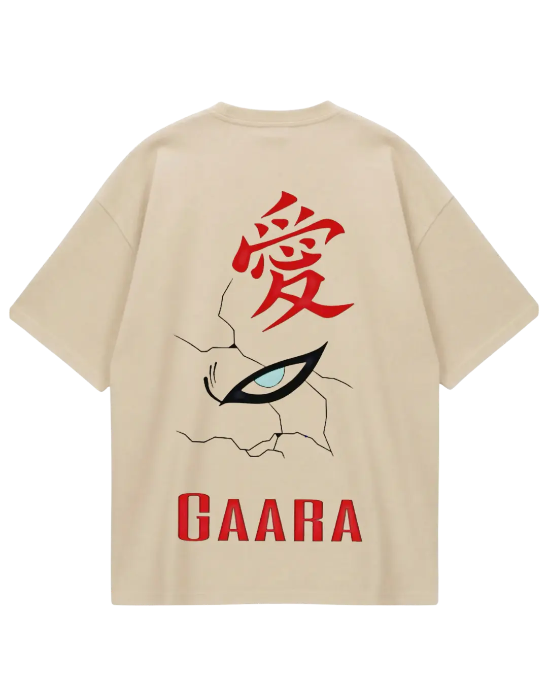 Naruto Gaara Beige Oversized Tee