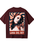 Lana Del Rey Maroon Oversized Tee