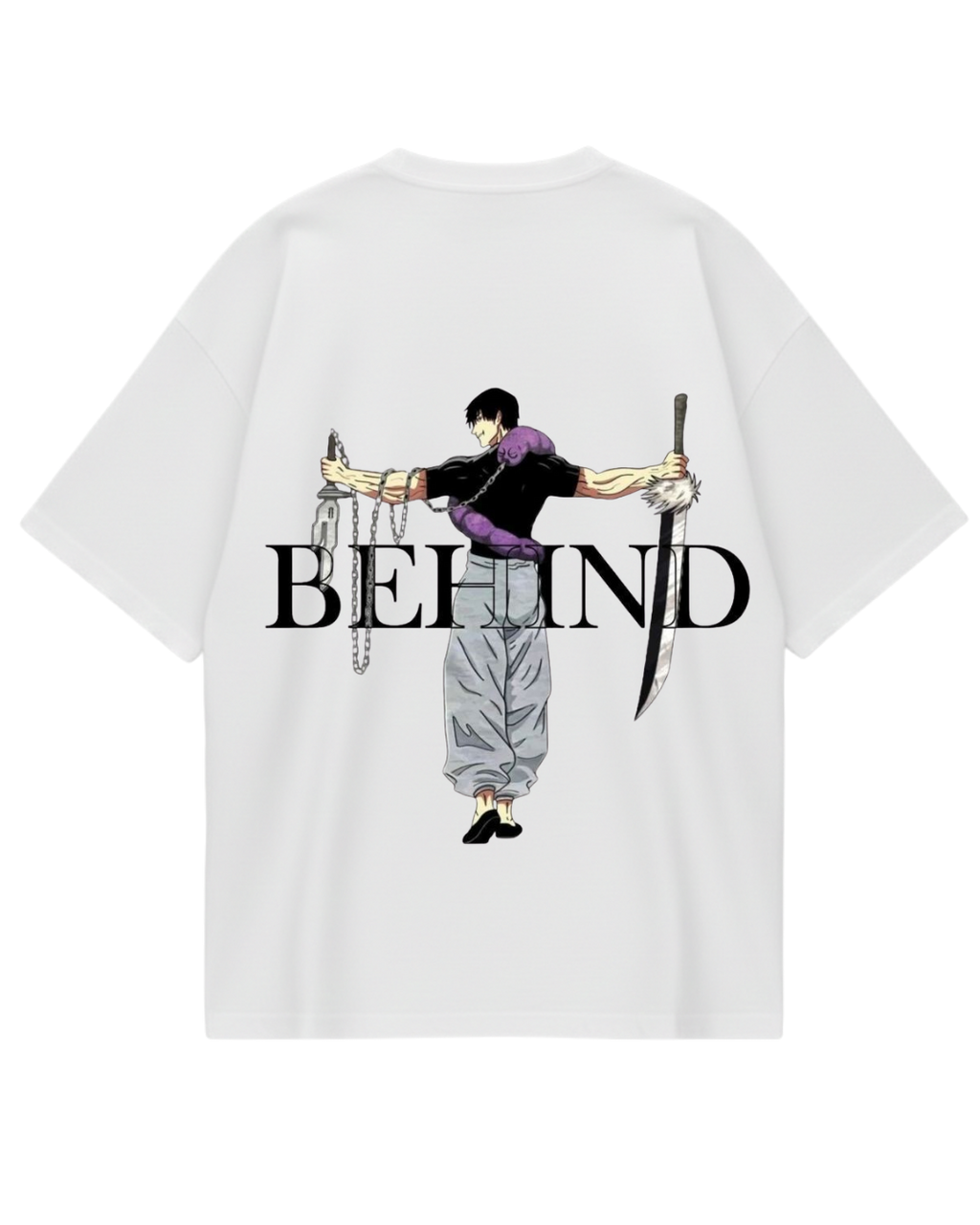 Toji Behind White Oversized Tee