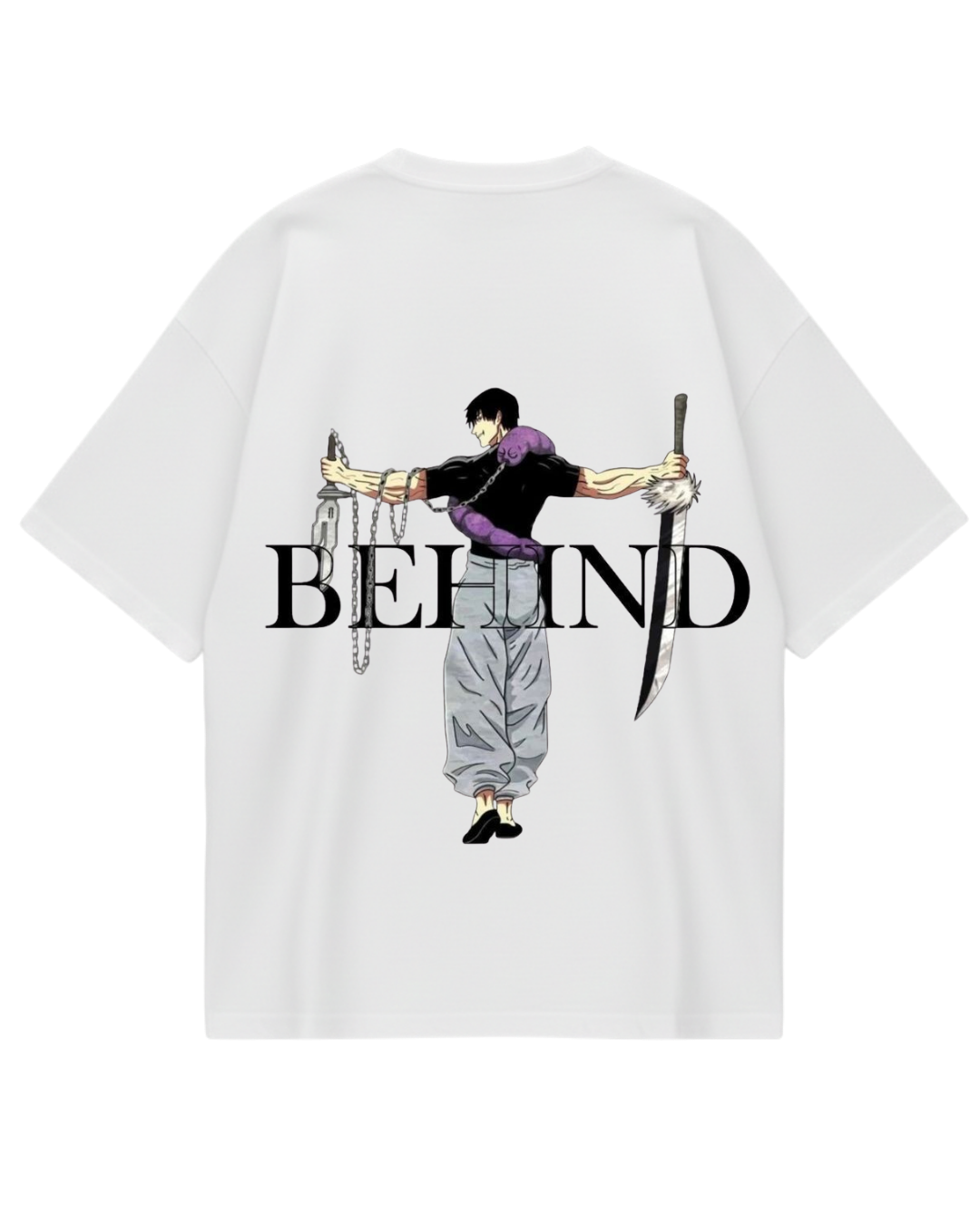 Toji Behind White Oversized Tee
