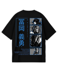 Demon Slayer Giyu Tomioka Black Oversized Tee