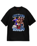 Cristiano Ronaldo Retro Black Oversized Tee
