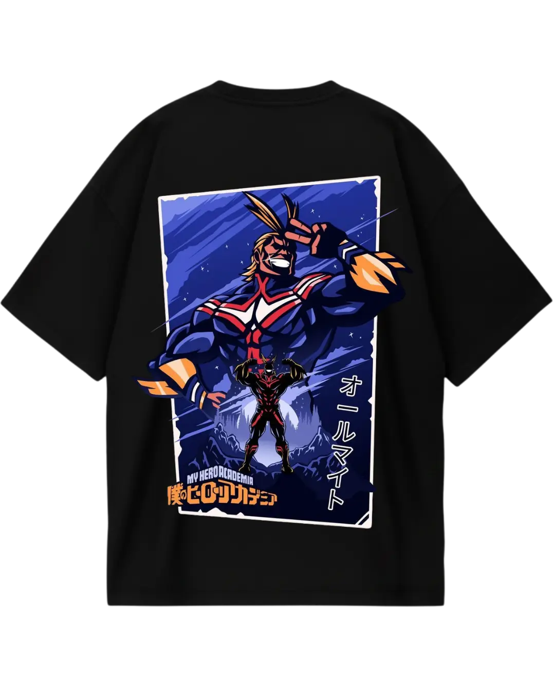 My Hero Academia Mighty Black Oversized Tee