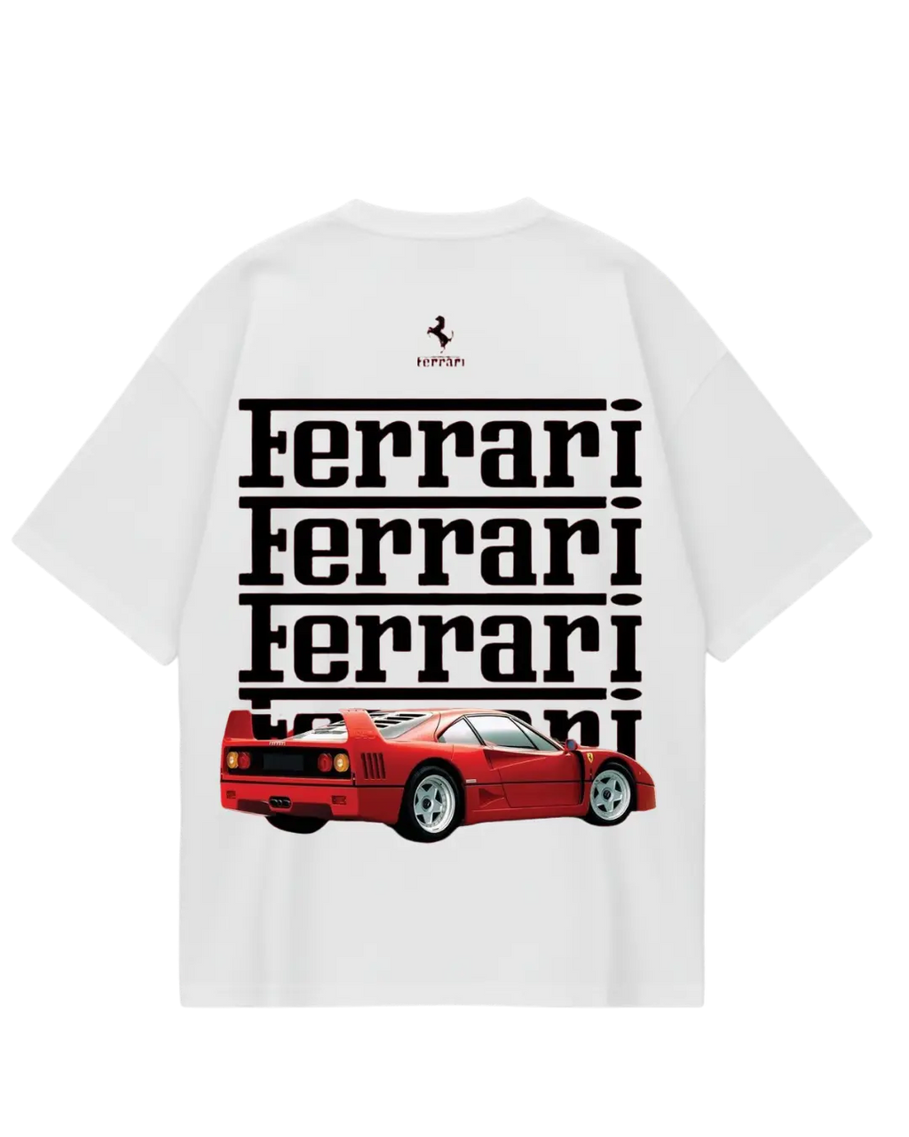 Ferrari White Oversized Tee