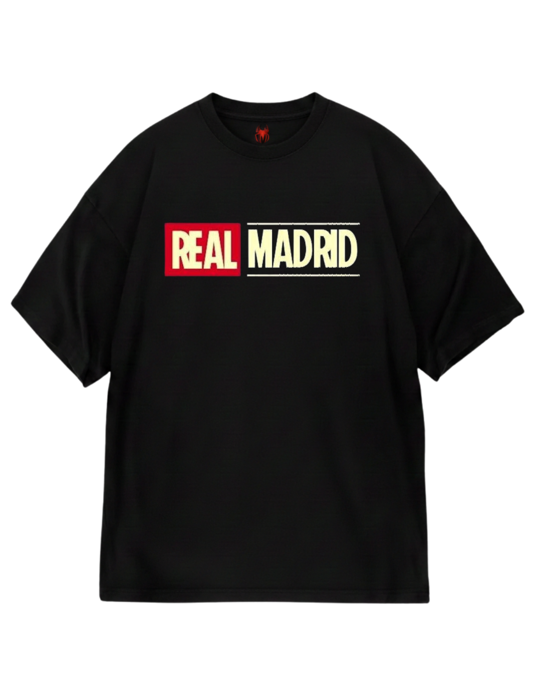 Real Madrid Black Retro Oversized Tee