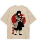 Demon Slayer Giyu Tomioka Beige Oversized Tee