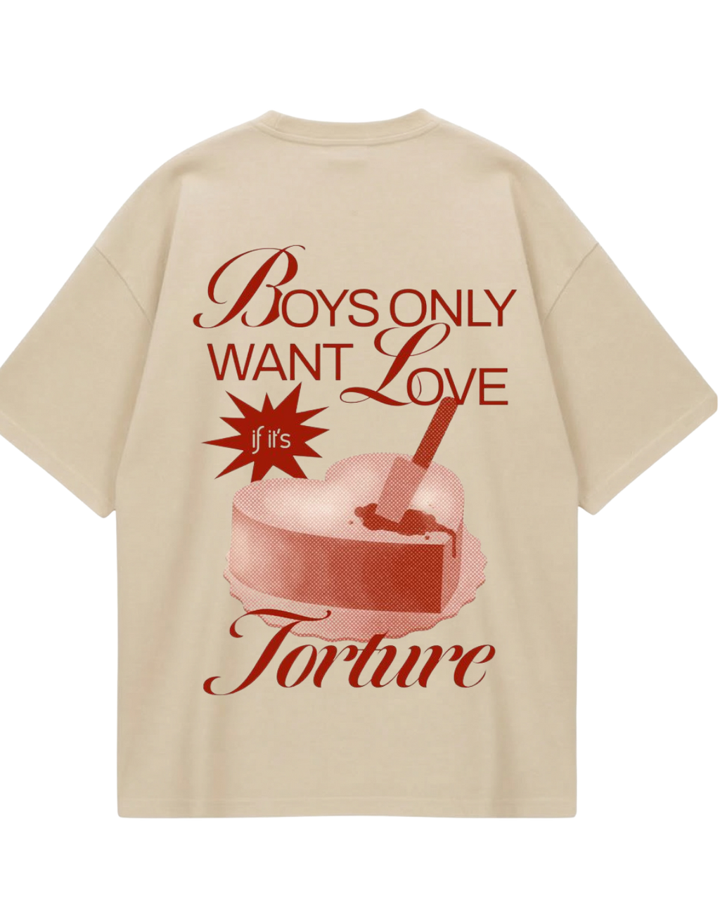 Taylor Swift 1989 Blank Space Beige Oversized Tee