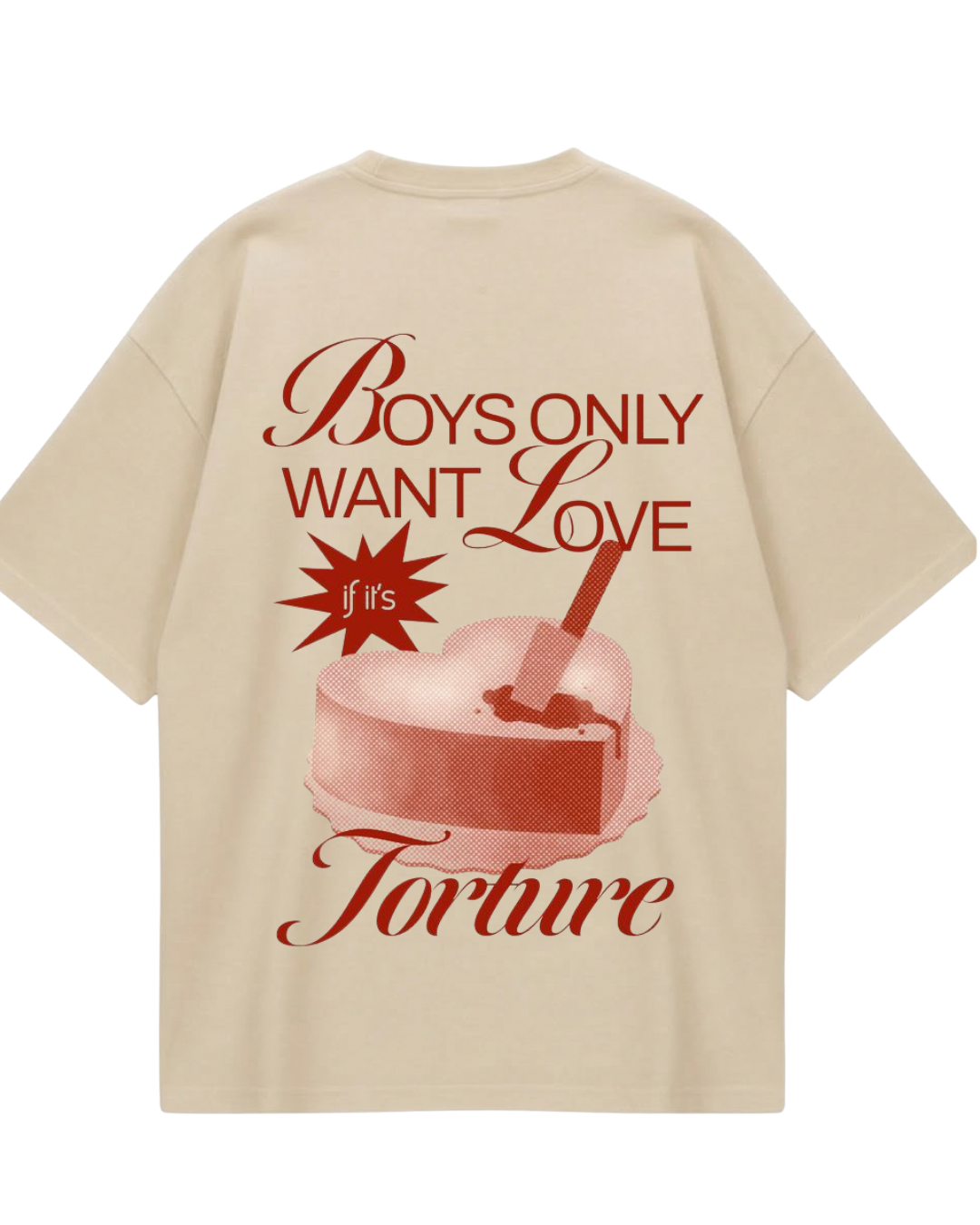 Taylor Swift 1989 Blank Space Beige Oversized Tee