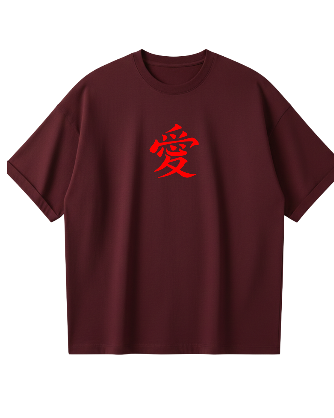 Gara Maroon Oversized Tee