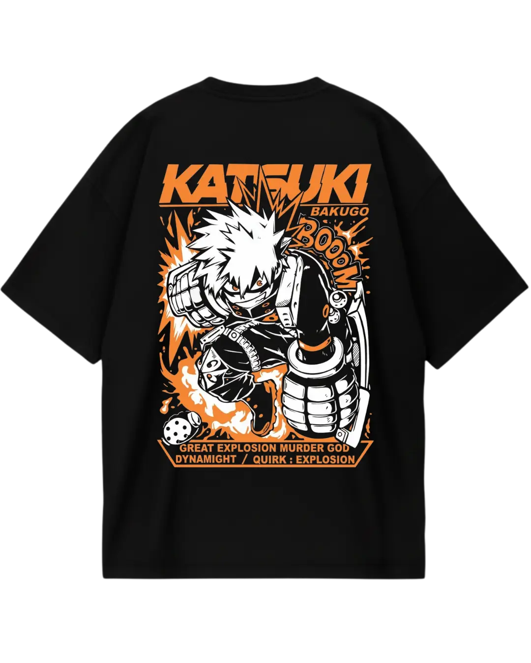 My Hero Academia Katsuki Black Oversized Tee