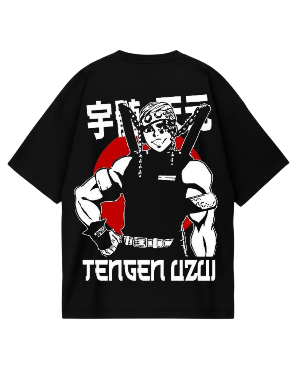 Demon Slayer Tengen Uzui Black Oversized Tee