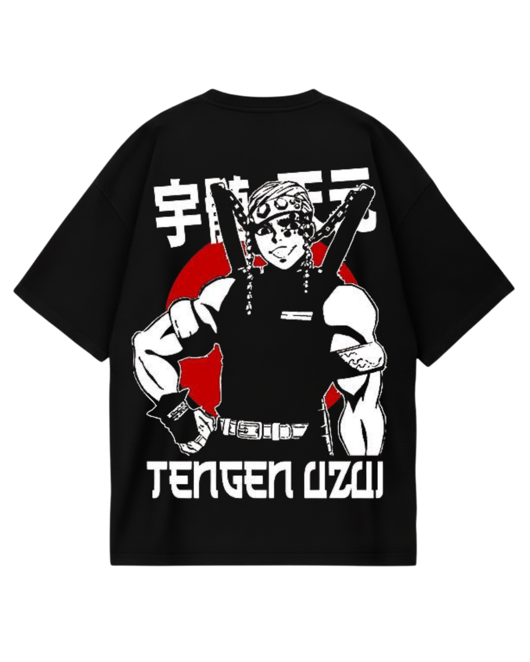 Demon Slayer Tengen Uzui Black Oversized Tee