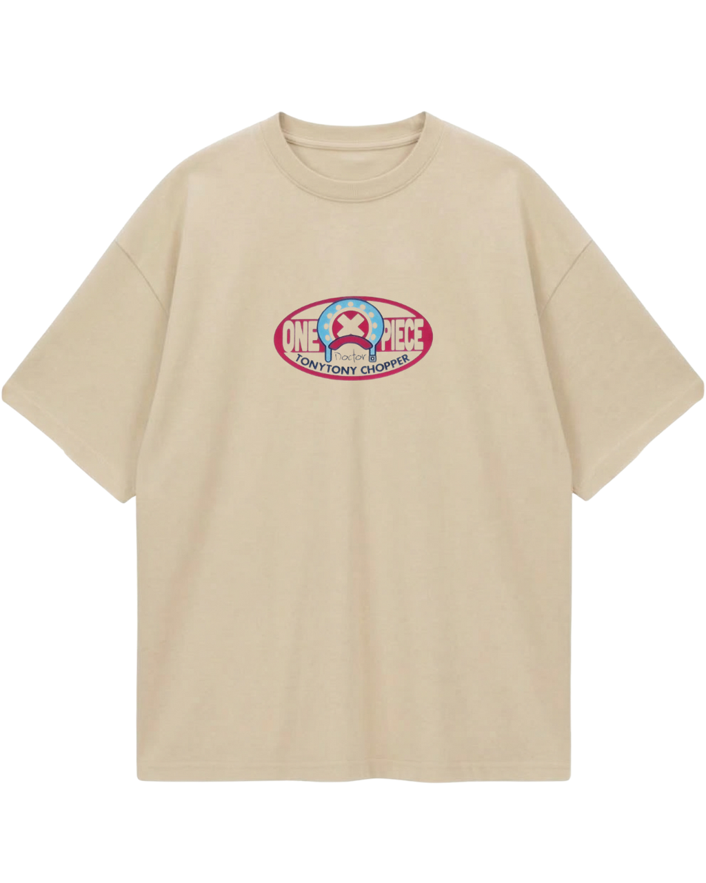 Beige Chopper Oversized Tee