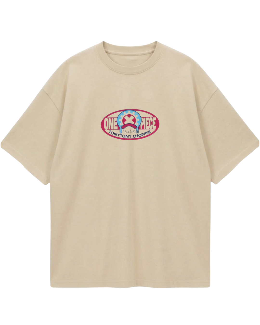Beige Chopper Oversized Tee
