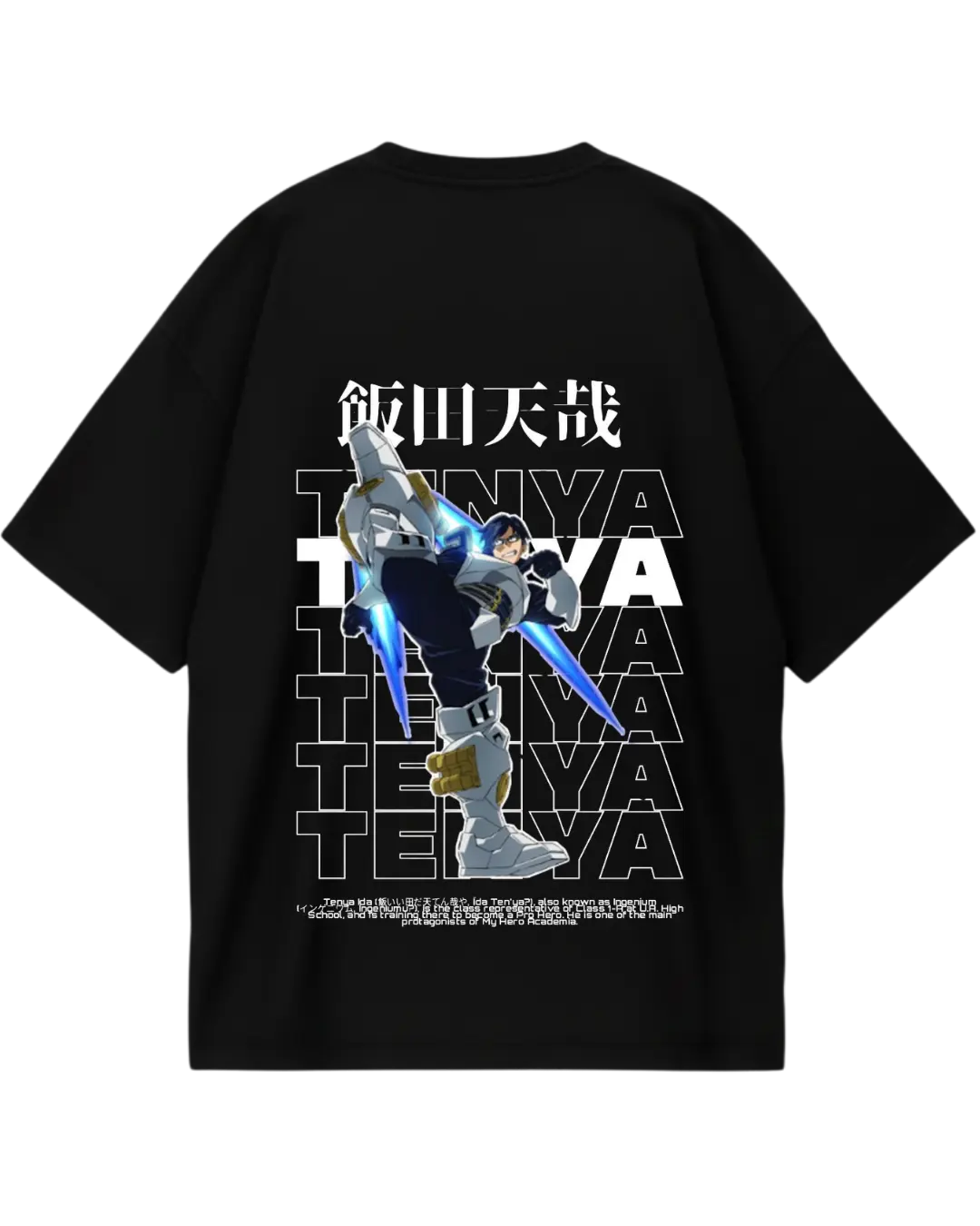 My Hero Academia Tenya Black Oversized Tee