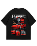 Ferrari Black Car Oversized Tee