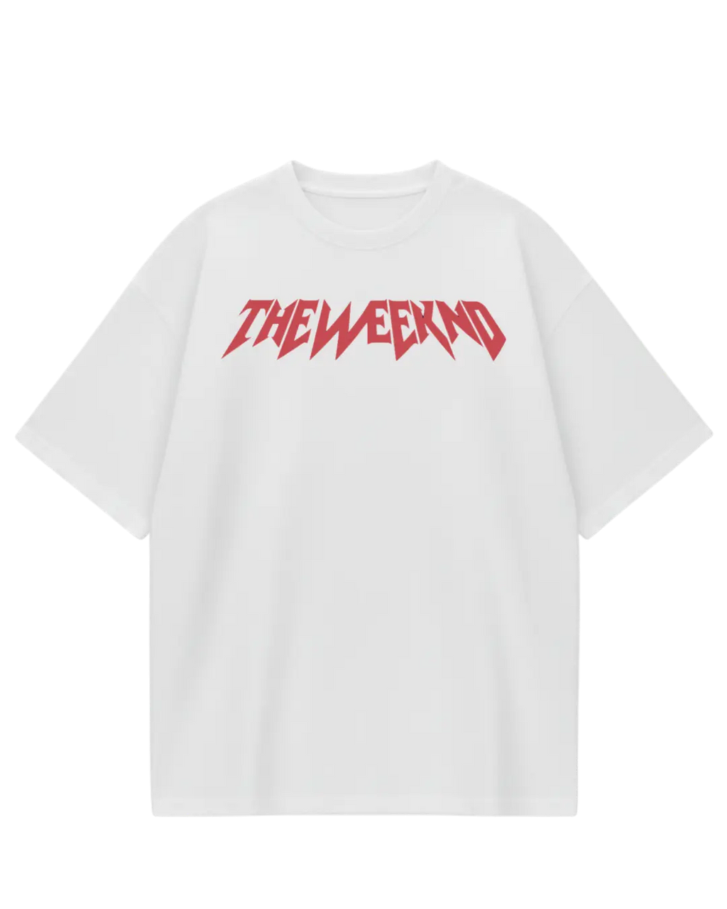 Weekend White Design Oversized Tee