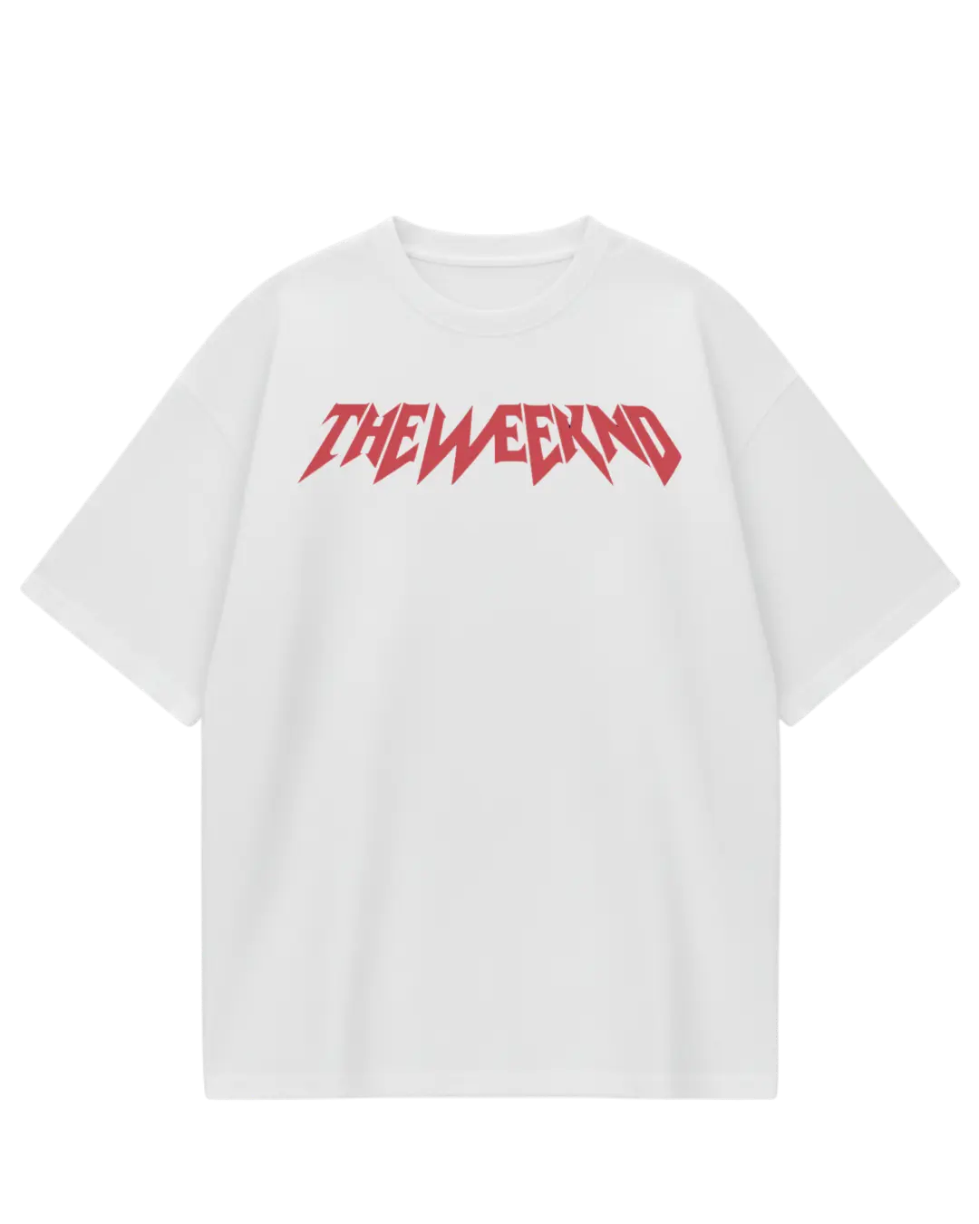 Weekend White Design Oversized Tee