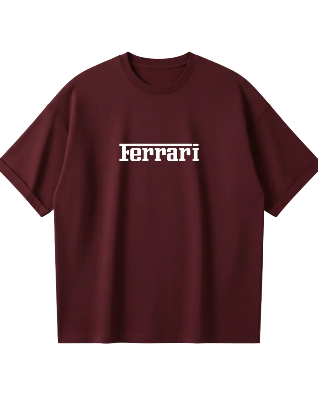 Ferrari Maroon Oversized Tee