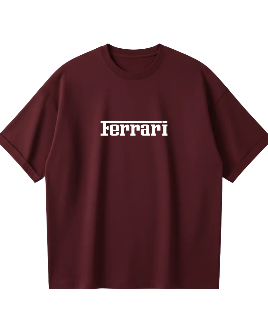 Ferrari Maroon Oversized Tee