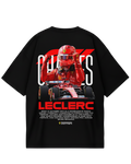 Charles Leclerc Poster Black Oversized Tee