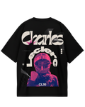 Charles Leclerc Retro Black Oversized Tee