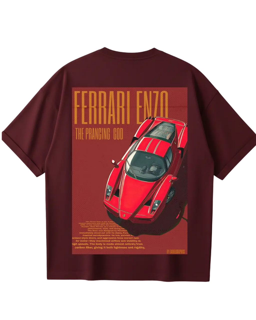 Ferrari Maroon Oversized Tee