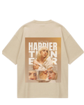 Billie Eilish Beige Poster Oversized Tee