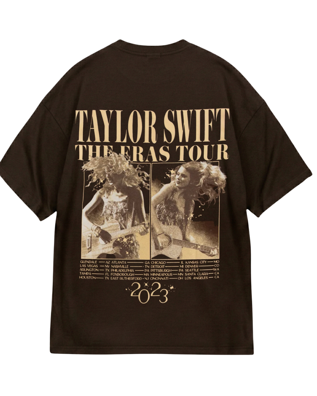 Taylor Swift Fearless Brown Oversized Tee